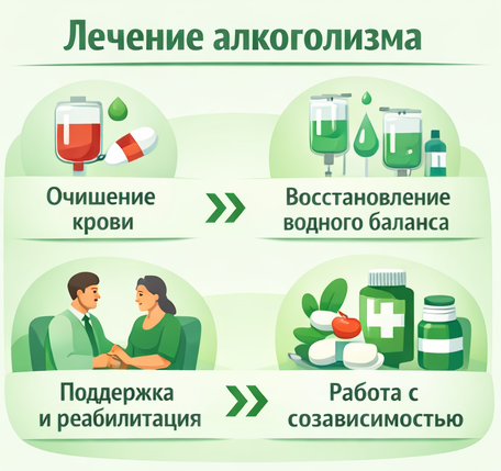 лечение алкоголизма в Заозёрске этапы